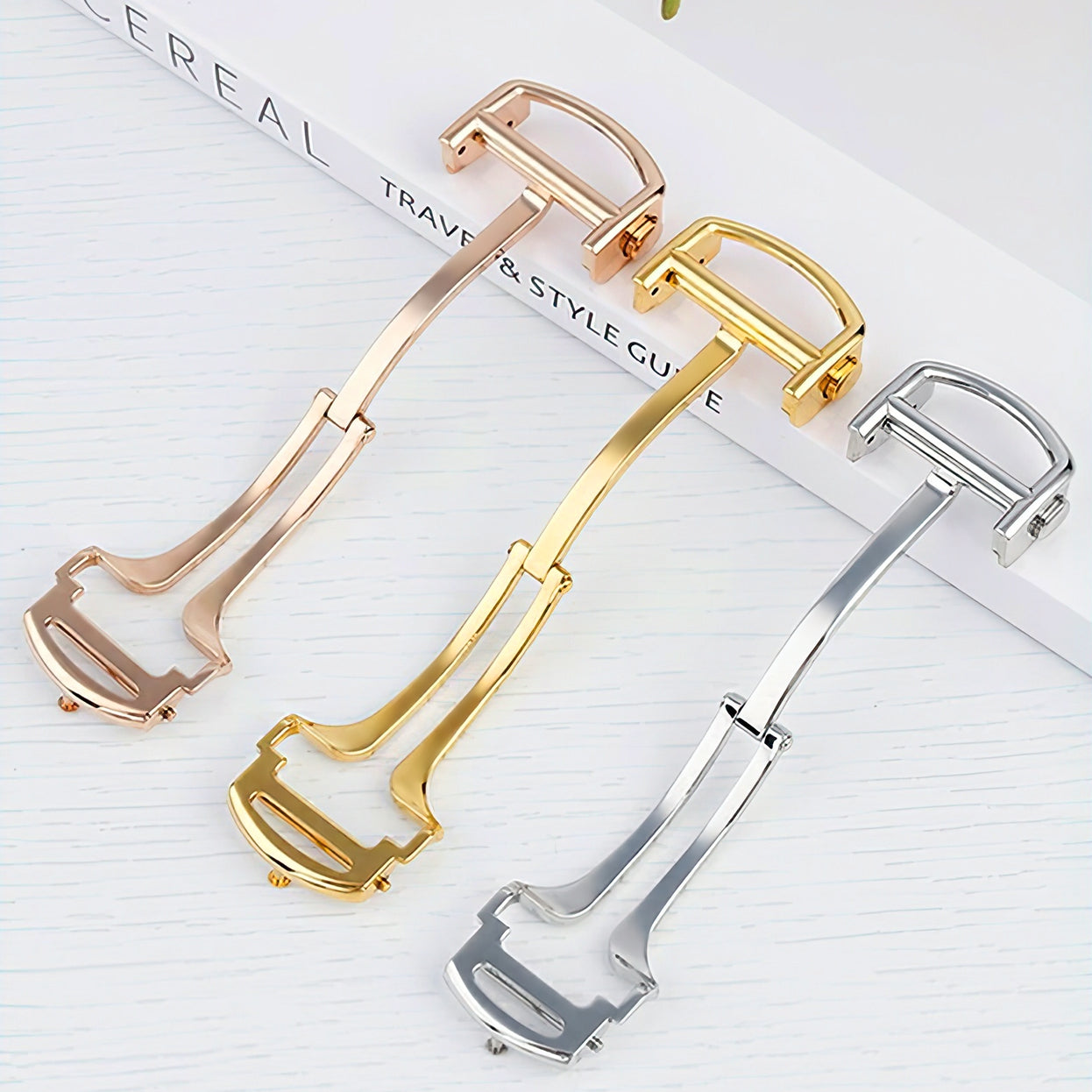 Buckle Clasp Band Replacement For Cartier Santos Stainless Steel Deployment Strap Buckle Watch Clasp OEM Stainless Steel 18mm