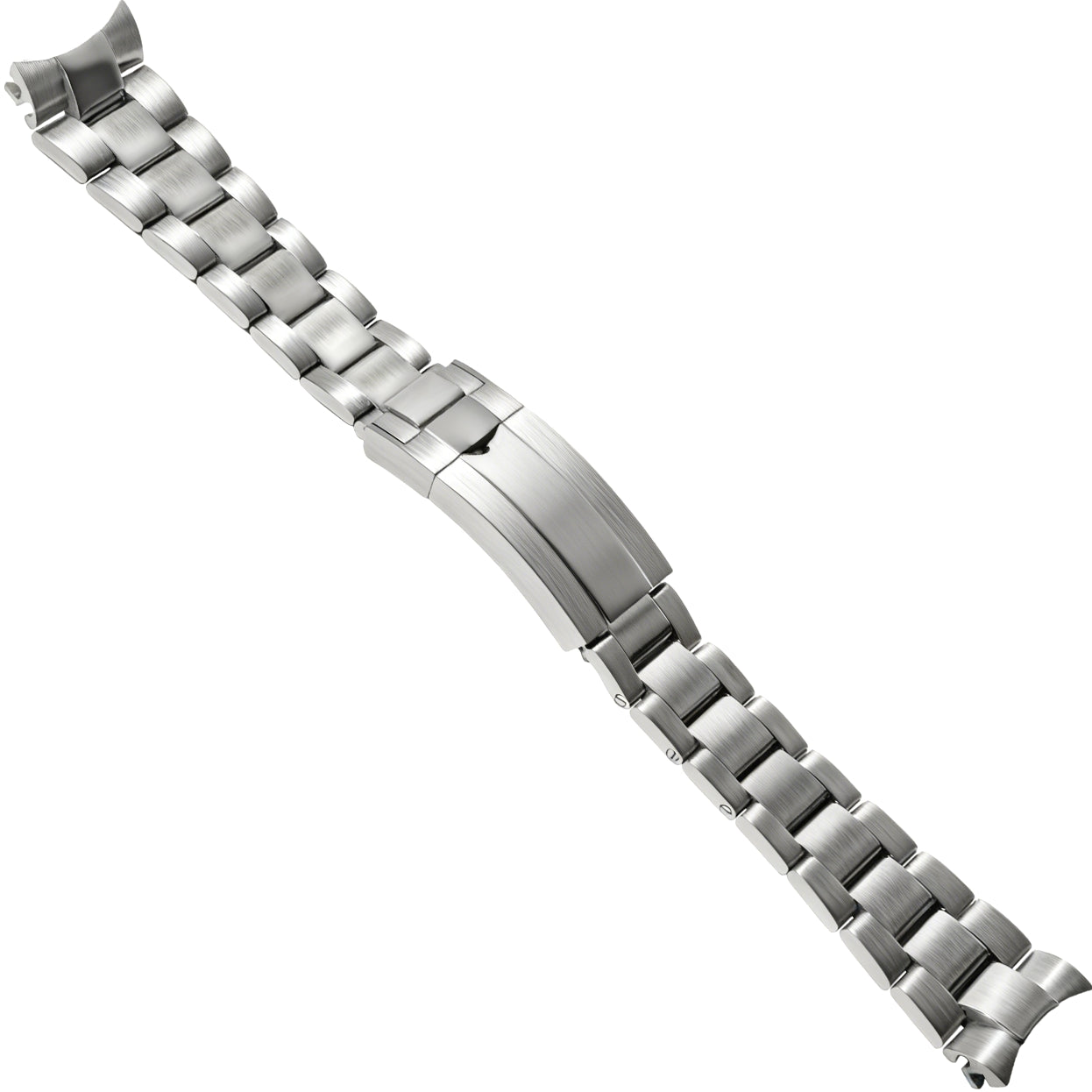 Oyster Watch Band Replacement For Rolex Gmt Datejust Submariner Oyster 16800 16810, Explorer II 16570 Adjustable Flip Lock 20Mm (Adjustable Frosted Sanding)