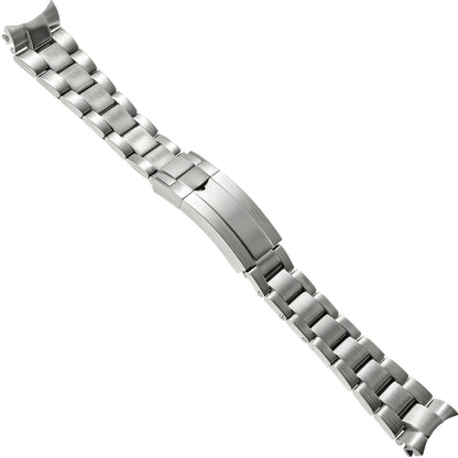 Oyster Watch Band Replacement For Rolex Gmt Datejust Submariner Oyster 16800 16810, Explorer II 16570 Adjustable Flip Lock 20Mm (Adjustable Frosted Sanding)