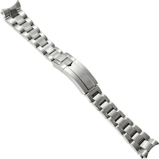 Oyster Watch Band Replacement For Rolex Gmt Datejust Submariner Oyster 16800 16810, Explorer II 16570 Adjustable Flip Lock 20Mm (Adjustable Frosted Sanding)