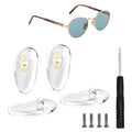 2 Pair Replacement For Prada Nose Pads Sunglasses Eyewear With Screw And Screwdriver 16.5mm Gold 4pcs