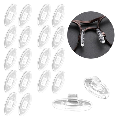 Nosepads For  Optical Eyeglasses Sungalsse Snap In Medical Grade Soft airpillow Transparent 10 PCS
