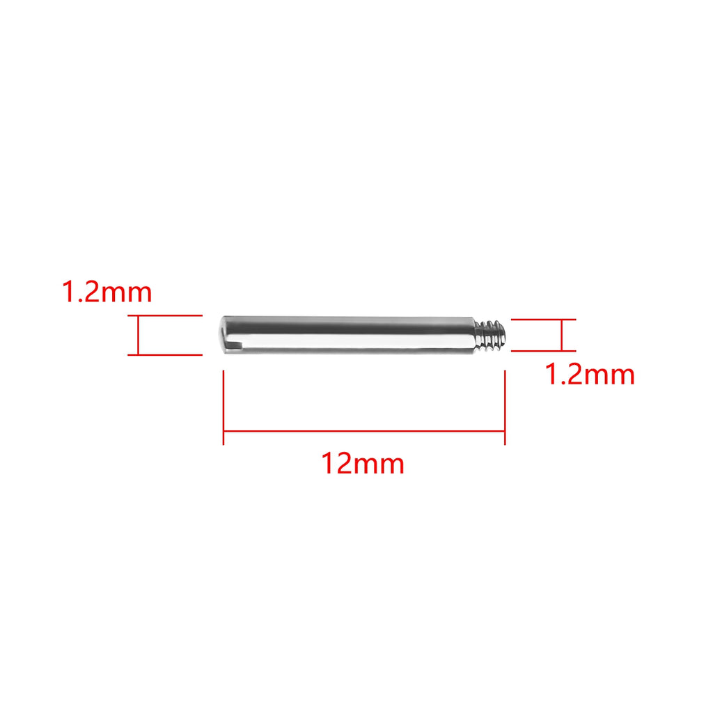 Screws Link Pins Tube Replacement for Rolex Watch Strap Bracelet Stainless Steel Submariner GMT Datejust Oyster 4 Pcs (12×1.2×1.2mm)