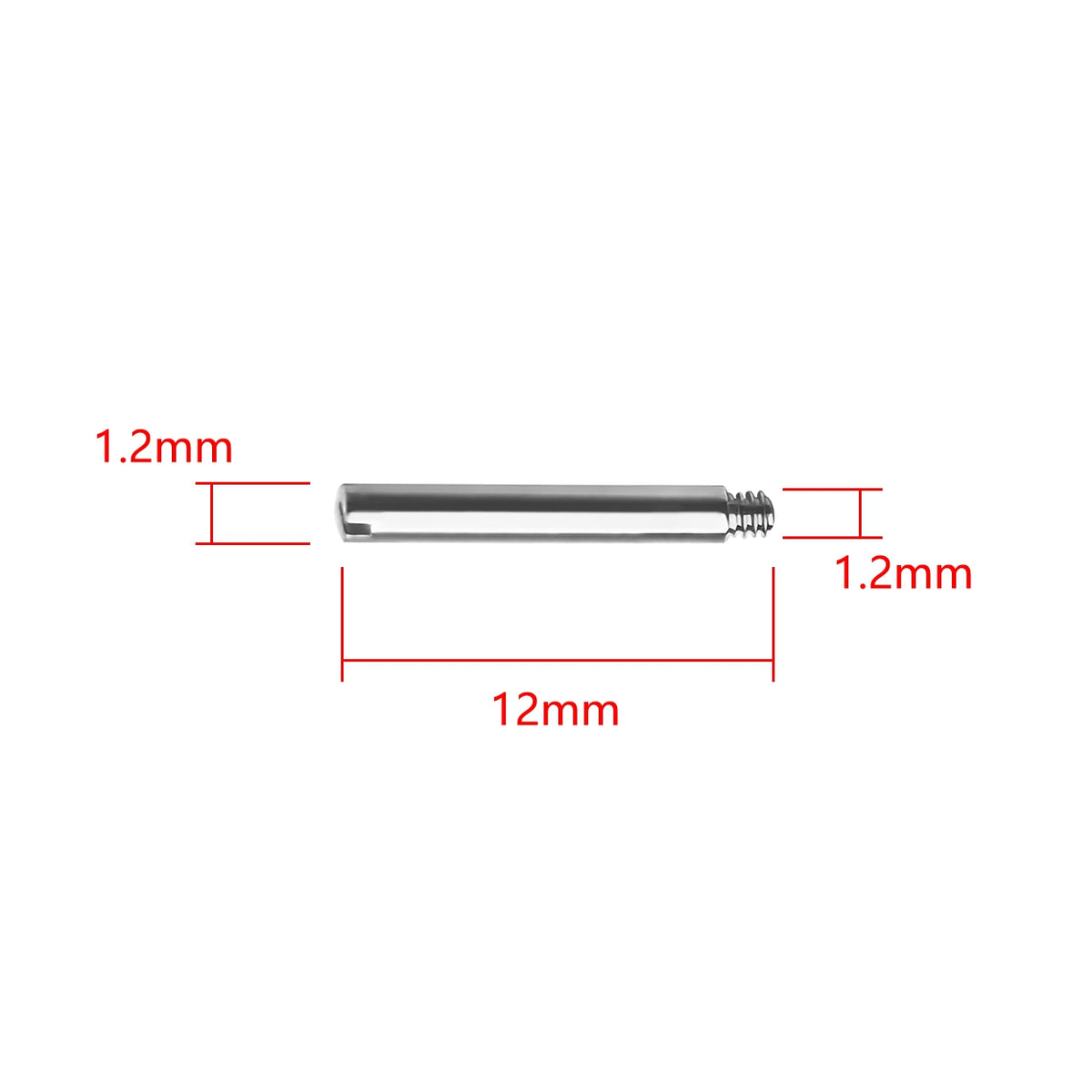 Screws Link Pins Tube Replacement for Rolex Watch Strap Bracelet Stainless Steel Submariner GMT Datejust Oyster 4 Pcs (12×1.2×1.2mm)