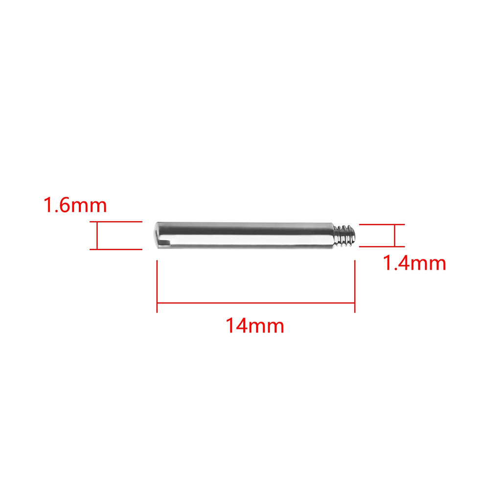 Screws Link Pins Tube Replacement For Rolex Watch Strap Bracelet Submariner GMT Datejust Oyster Stainless Steel 12 Pcs (14×1.6×1.4)