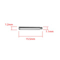 hengfento2 Screws Link Pins Tube Replacement For Rolex Watch Strap Bracelet Submariner GMT Datejust Oyster Stainless Steel 12 Pcs (15.5×1.2×1.1mm)
