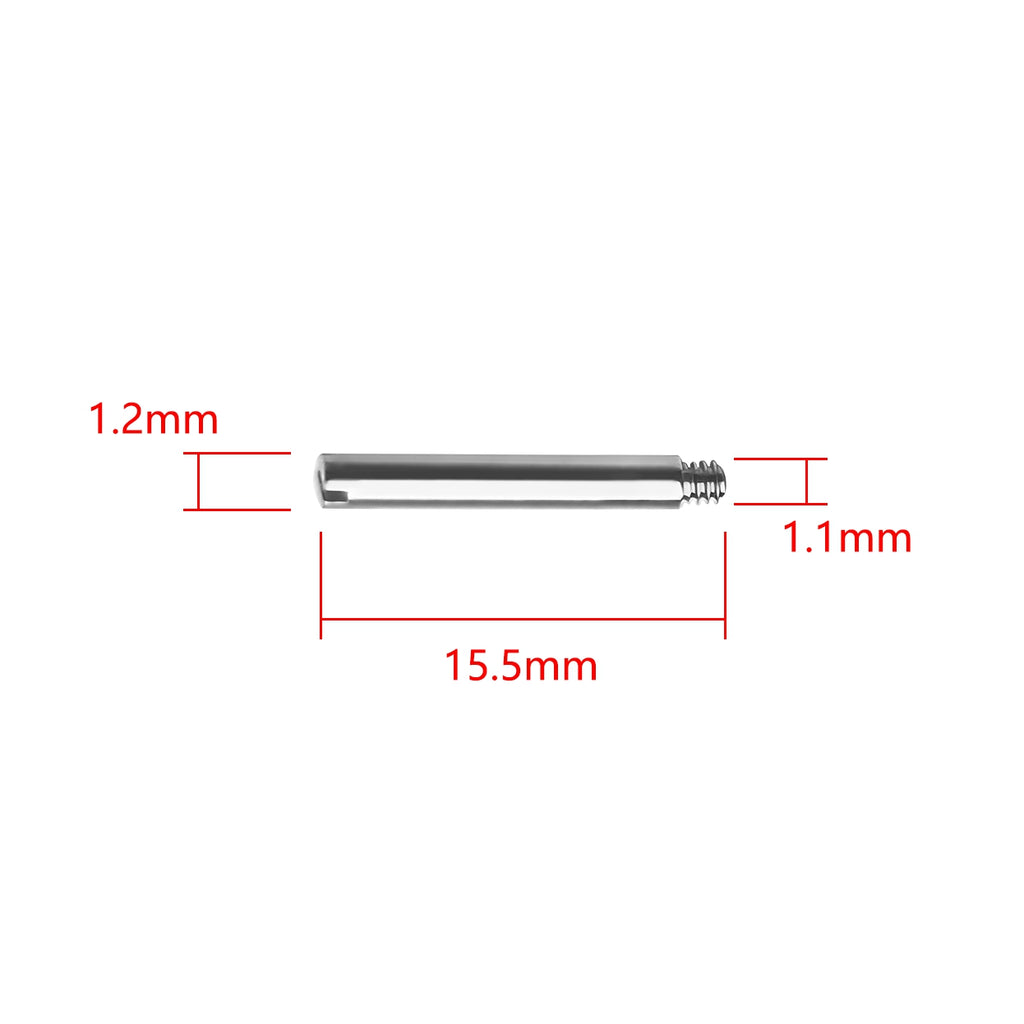 Screws Link Pins Tube Replacement for Rolex Watch Strap Bracelet Stainless Steel Submariner GMT Datejust Oyster 4 Pcs (15.5×1.2×1.1mm)