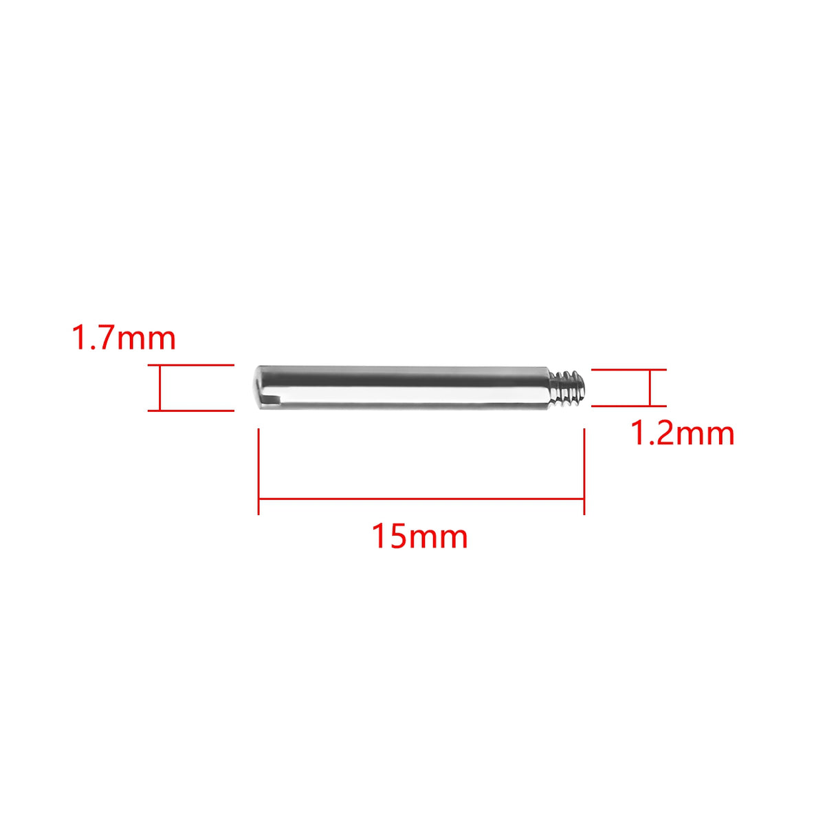 Screws Link Pins Tube Replacement For Rolex Watch Strap Bracelet Submariner GMT Datejust Oyster Stainless Steel 12 Pcs (15.5×1.7×1.4mm)