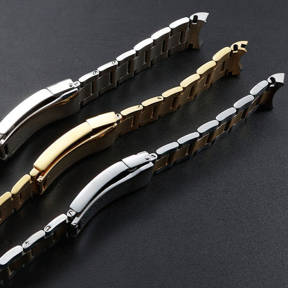 Oyster Watch Band Replacement For Rolex Gmt Datejust Submariner Oyster 16800 16810, Explorer II 16570 Adjustable Flip Lock 20Mm (Adjustable Frosted Sanding)