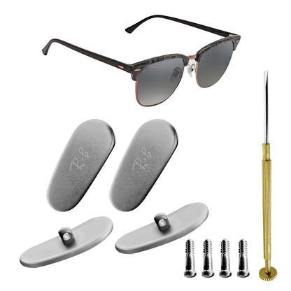 Replacement For Ray Ban Titanium Nose Pads Sunglasses Eyewear With Screw And Screwdriver 16mm 4pcs