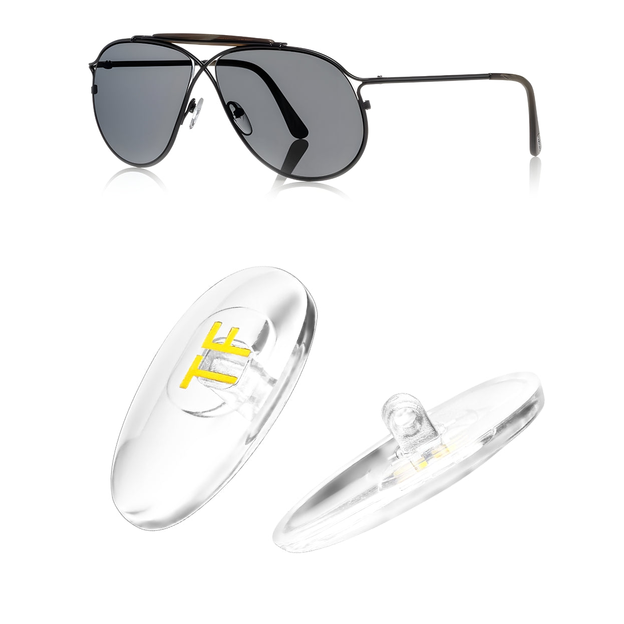 Replacement For Tom Ford Nose Pads Sunglasses Eyewear With Screw And Screwdriver 15mm 4pcs