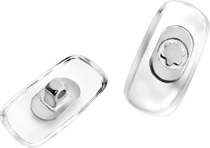 Compatible MontBlanc Screw-In Replacement Nose Pads | Soft Silicone 13mm Silver