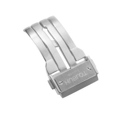 Clasp Buckle Band Replacement For Hublot Big Bang Watch 44-45mm Deployment Strap Silver Stainless Steel