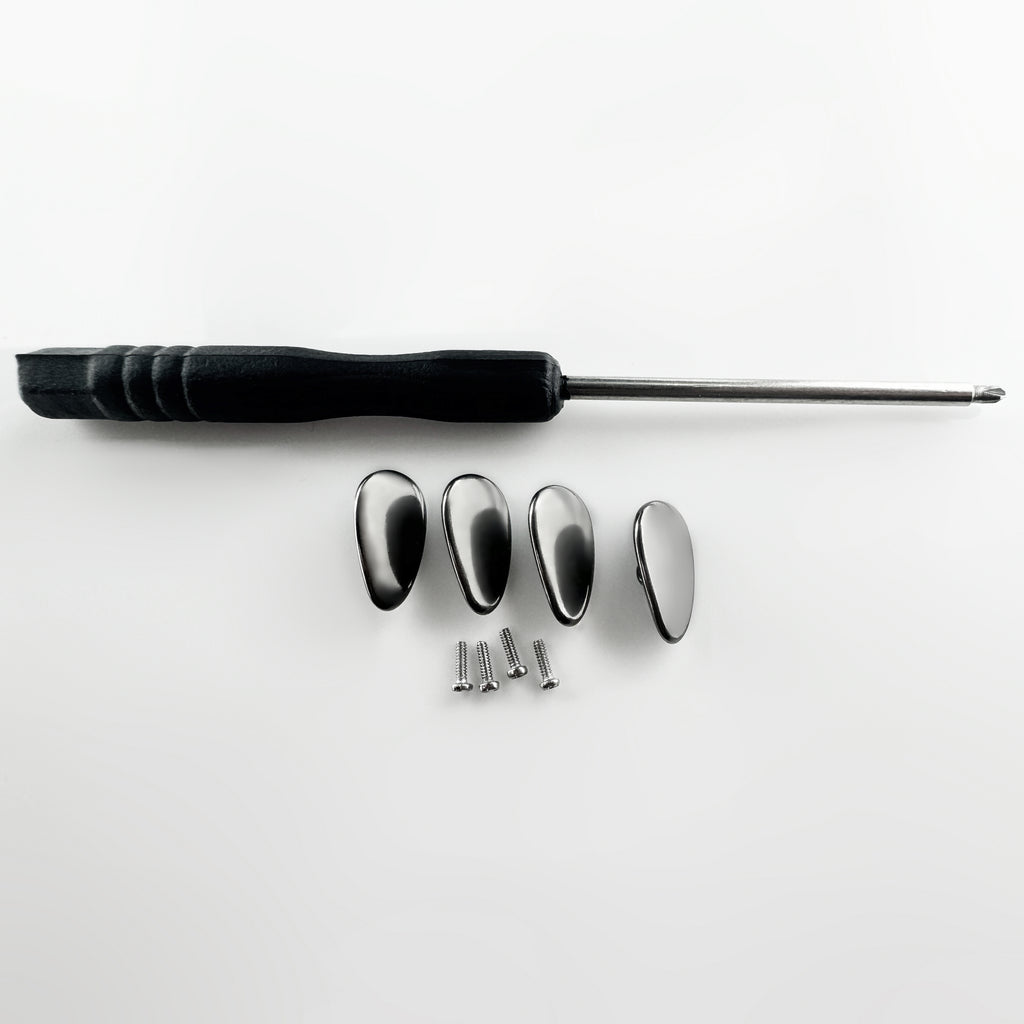 Pure Titanium Nose Pads Ray Ban Screw-In Replacement For Teardrop Shape optical eyeglasses