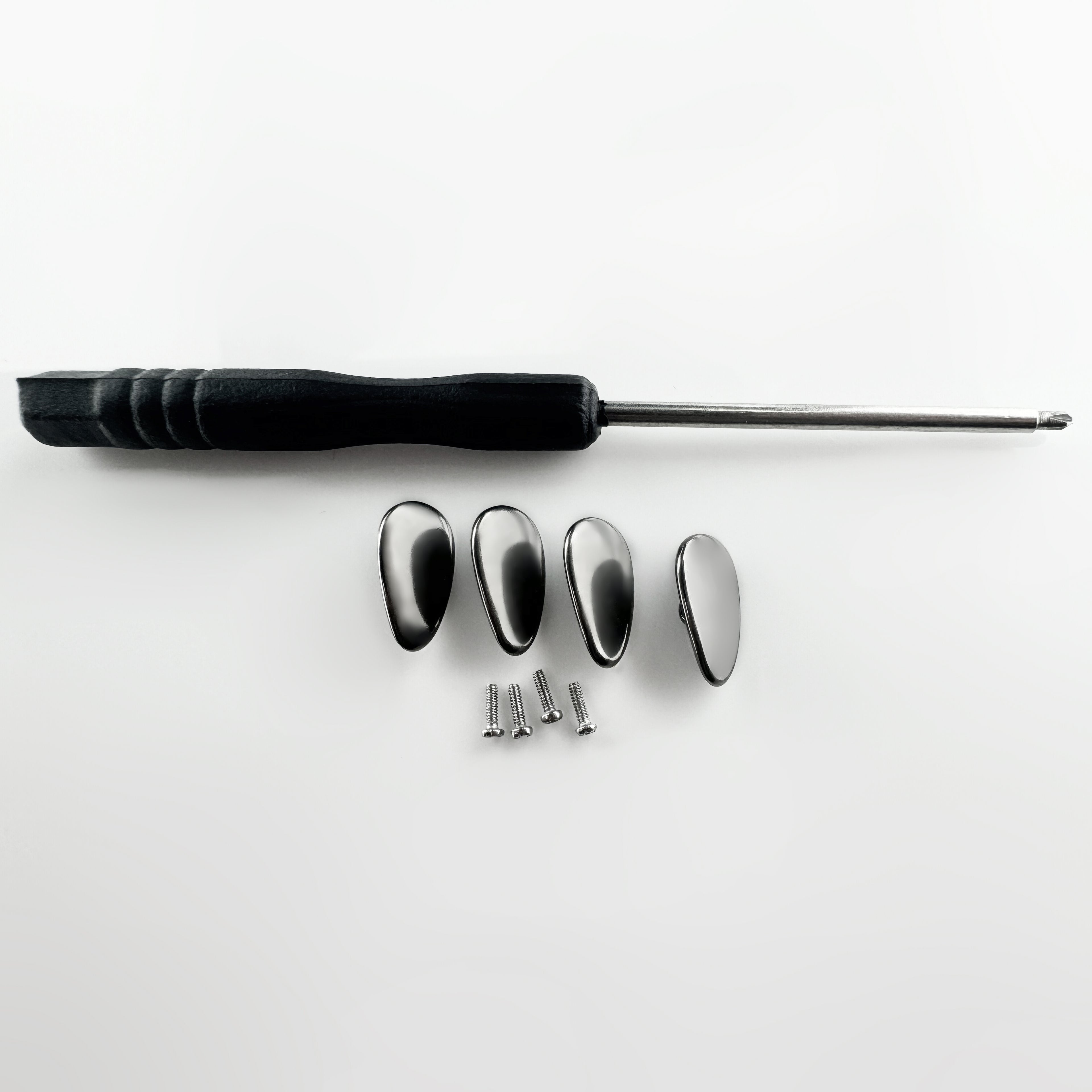 Pure Titanium Nose Pads Ray Ban Screw-In Replacement For Teardrop Shape optical eyeglasses