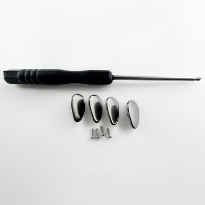 Pure Titanium Nose Pads Ray Ban Screw-In Replacement For Teardrop Shape optical eyeglasses