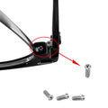 Ray Ban RB3507 RB2716 RB3016 Clubmaster Replacement Back Side Lenses Screws 4 with Screwdriver 1 (Silver, Lenses Ring Screws)