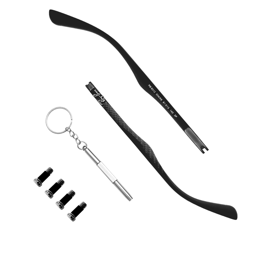 Sunglasses Temple Arms Replacement For Ray Ban RB8313 Sungalsses Temple Arms Carbon Fiber 8313M glasses repair kit