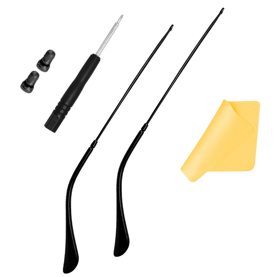 Replacement Temple Arms for Ray-Ban RB3447 Round Metal RB3547N RB3548N RB3647N Sunglasses Black&Black