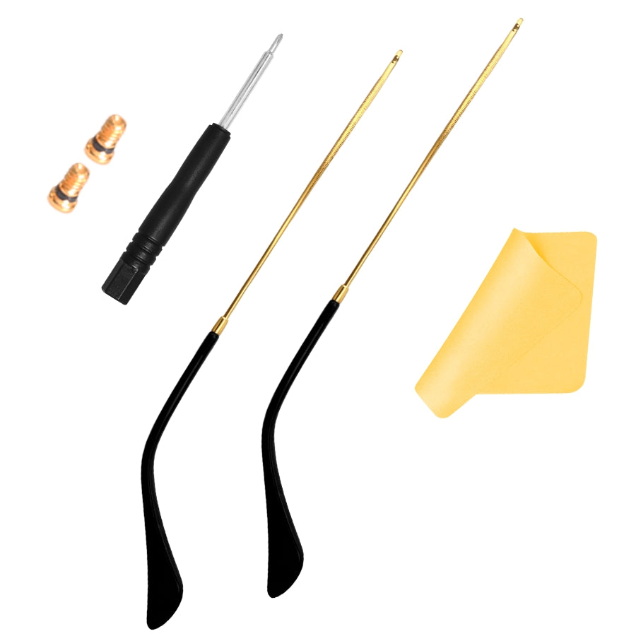 Replacement Temple Arms for Ray-Ban RB3447 Round Metal RB3547N RB3548N RB3647N Sunglasses Gold&Black