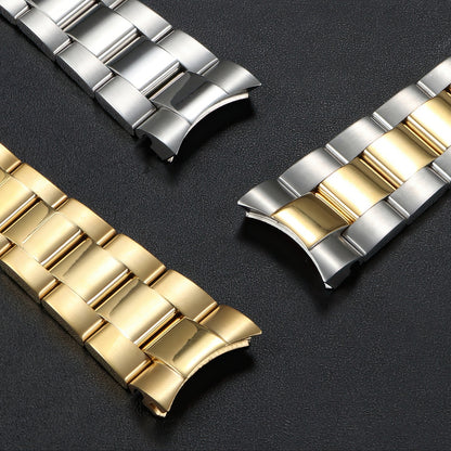 Oyster Watch Band Replacement For Rolex Gmt Datejust Submariner Oyster 16800 16810, Explorer II 16570 Adjustable Flip Lock 20Mm (Adjustable Frosted Sanding)