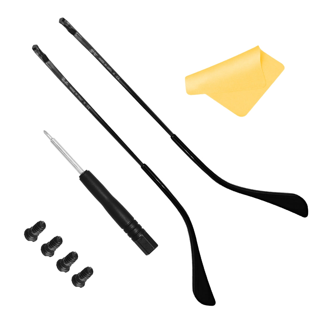 Replacement Temple Arms for Ray-Ban RB3648 RB3561 RB6448 RB7140 Sunglasses with Screws Black&Black