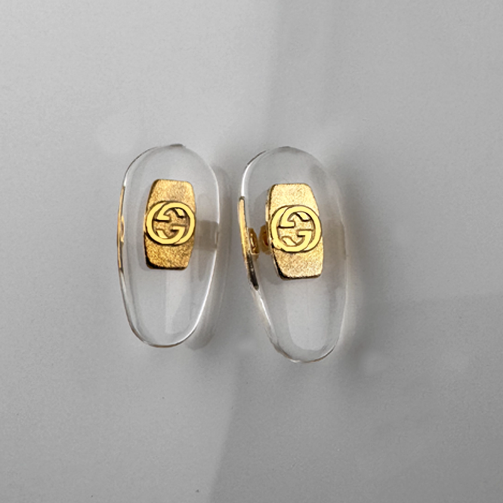 Nose Pads for Gucci Eye Glass Eyeglass Sunglass Frames with Screws Screwdriver Set 14mm Gold