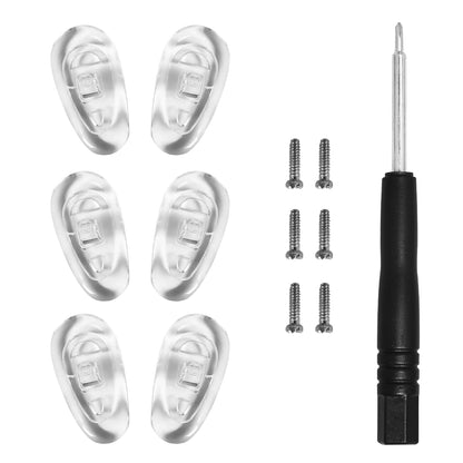 Nose Pad For  Sunglasses Silicone Nosepiece Optical Eyeglasses Screw In 3pcs