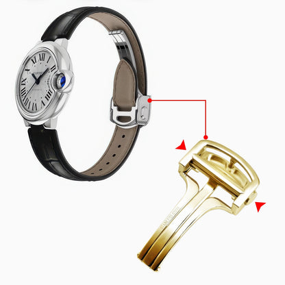 Buckle Clasp Band Replacement For Cartier Santos Stainless Steel Deployment Strap Buckle Watch Clasp OEM Stainless Steel 18mm