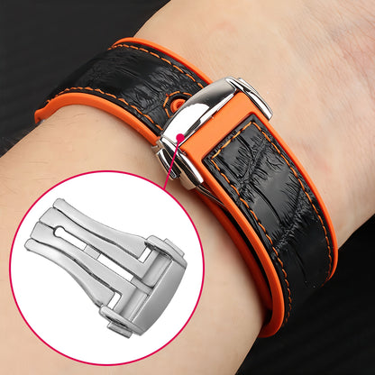 Deployment Buckle Clasp Band Replacement For Omega Seamaster Planet Ocean Strap 20mm