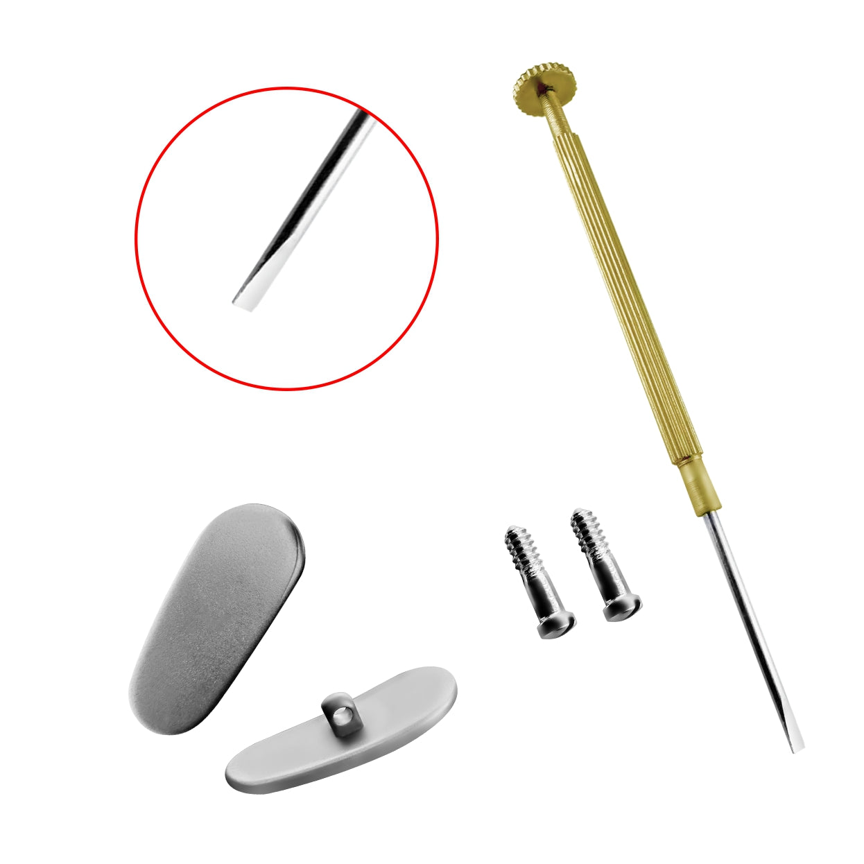 Replacement For Ray Ban Titanium Nose Pads Sunglasses Eyewear With Screw And Screwdriver 16mm Silver