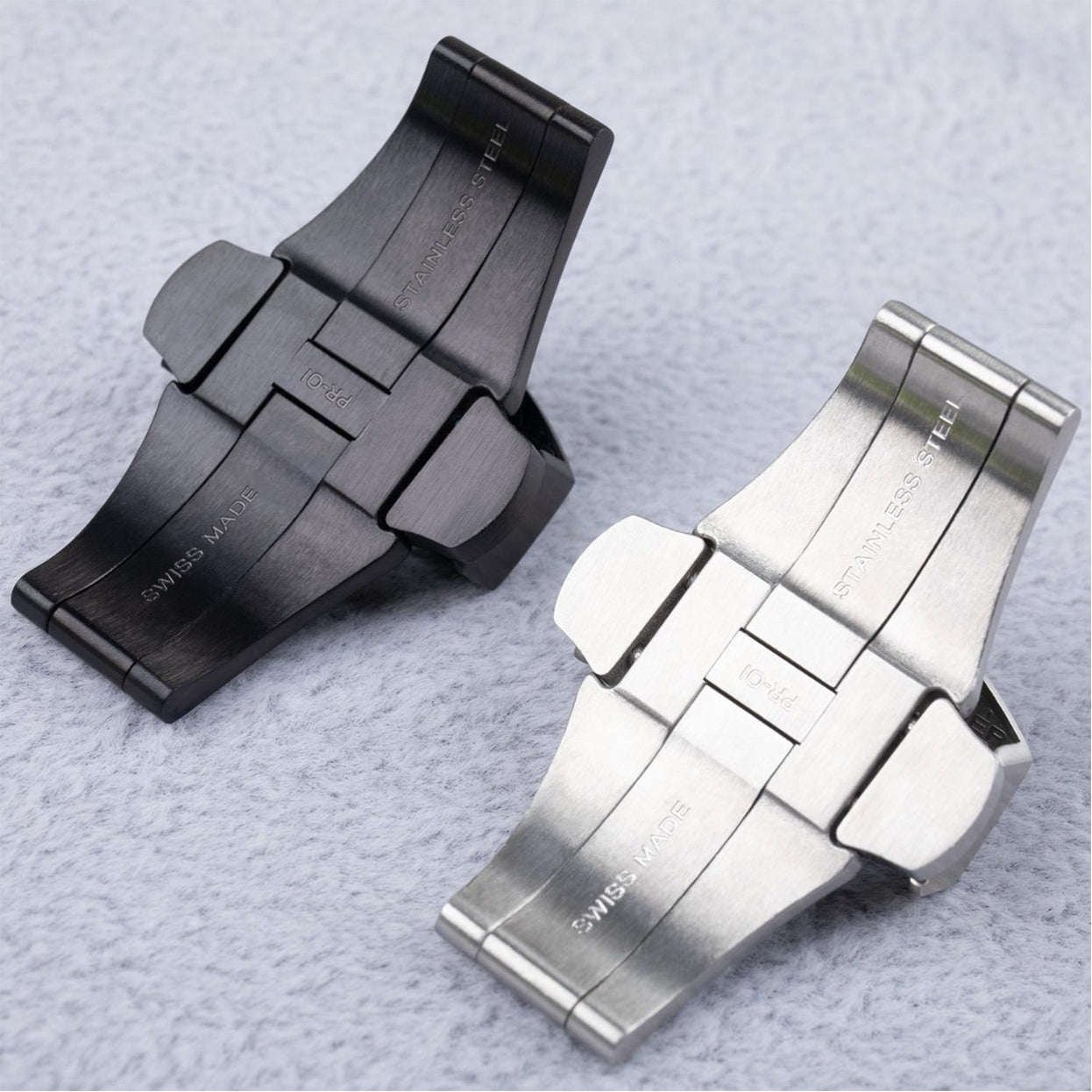 Clasp Buckle Band Replacement For Panerai Marina 44mm Leather Strap Deployment Strap Stainless Steel 22mm