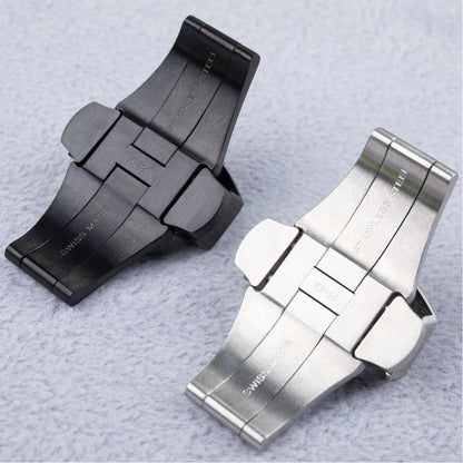 Clasp Buckle Band Replacement For Panerai Marina 44mm Leather Strap Deployment Strap Stainless Steel 22mm