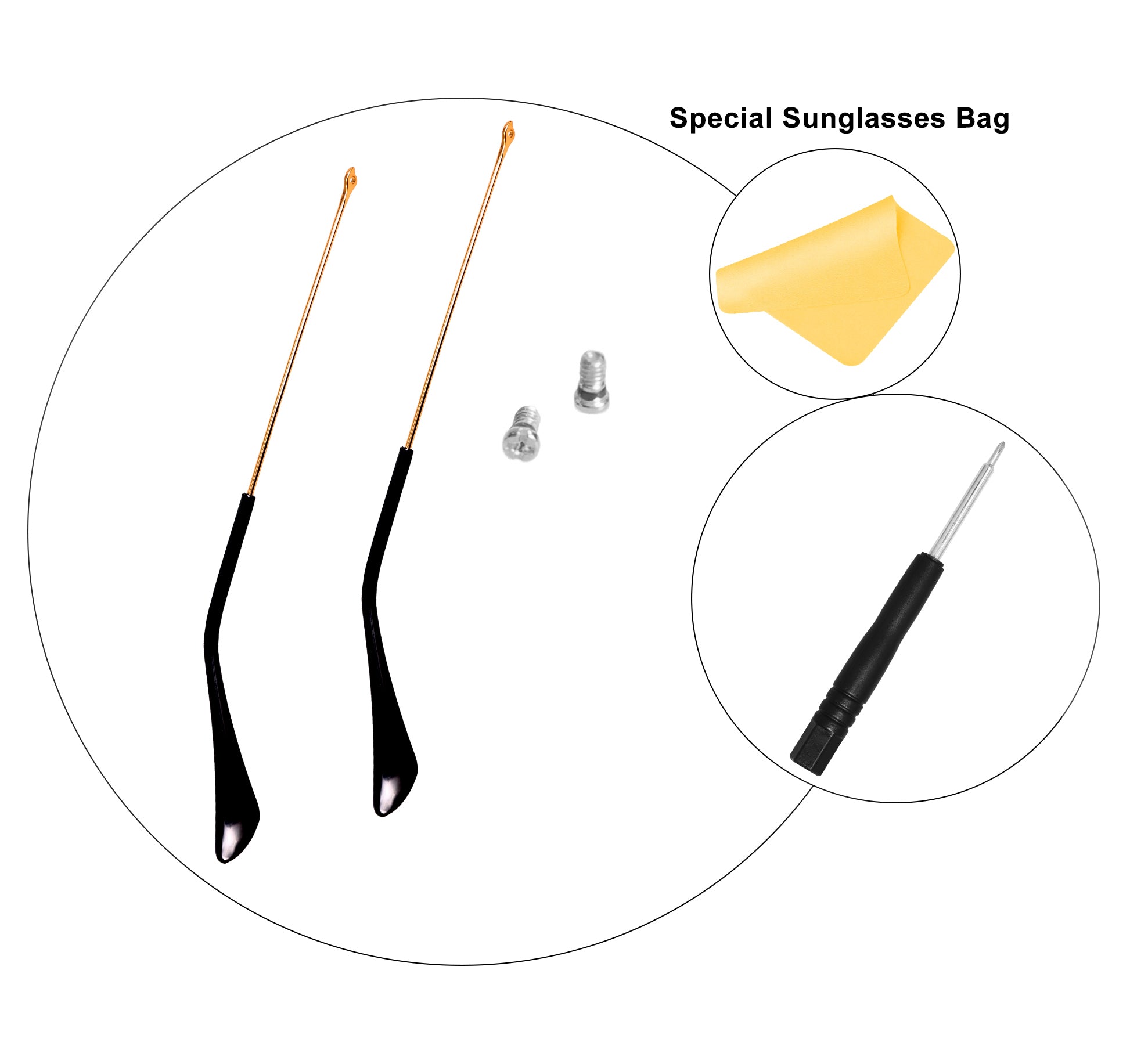 Sunglasses Temple Arm For Ray Ban  RB3025 RB3026 RB3449 RB3025 RB3026 RB3044 RB3362 Aviator Sungalsses