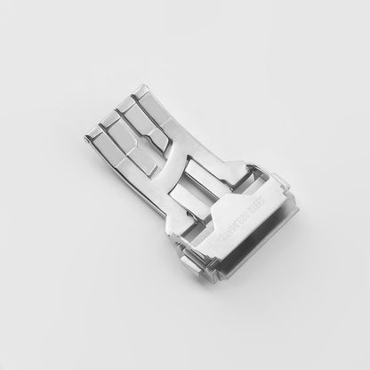 Clasp Buckle Band Replacement For Hublot Big Bang Watch 44-45mm Deployment Strap Silver Stainless Steel