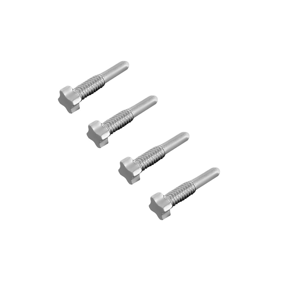 4 Star Screws Replacement for Watch Richard Mille Leather Rubber Band Strap Brushed Screw Silver (4 Star)