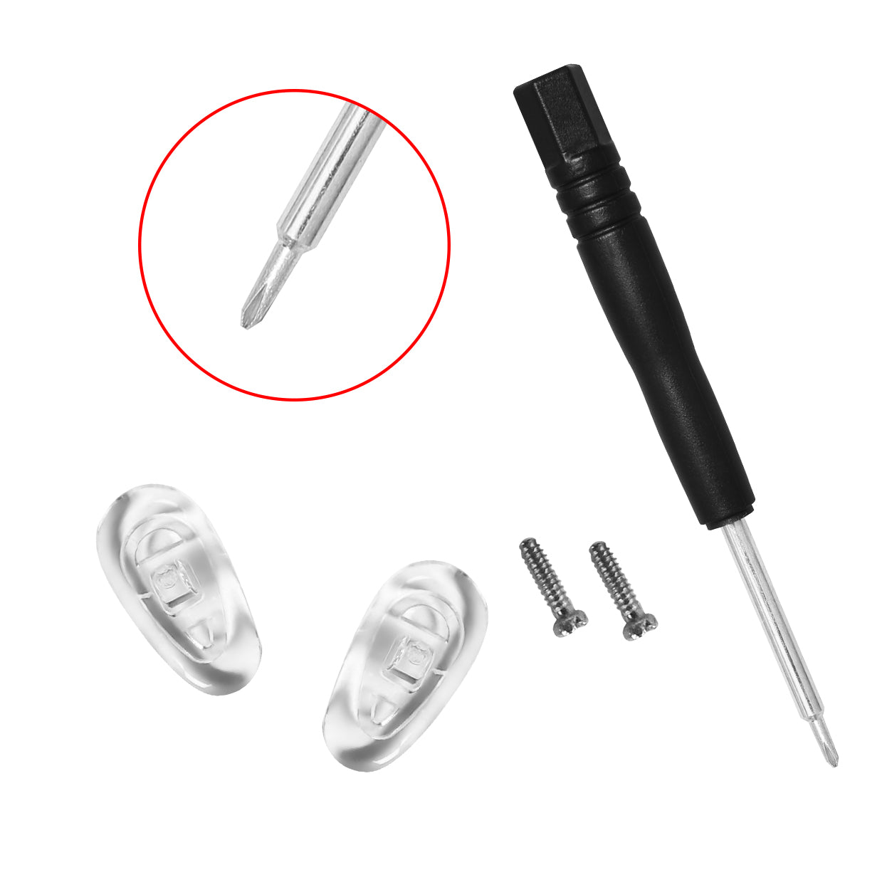 Nose Pad For  Sunglasses Silicone Nosepiece Optical Eyeglasses Screw In 3pcs