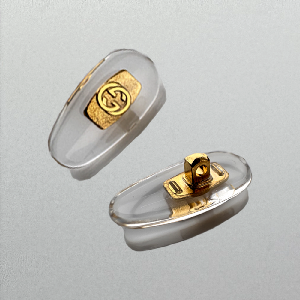 Nose Pads for Gucci Eye Glass Eyeglass Sunglass Frames with Screws Screwdriver Set 14mm Gold