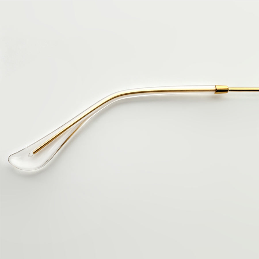 Replacement Temple Arms for Ray-Ban RB3447 Round Metal RB3547N RB3548N RB3647N Sunglasses Gold&Clear