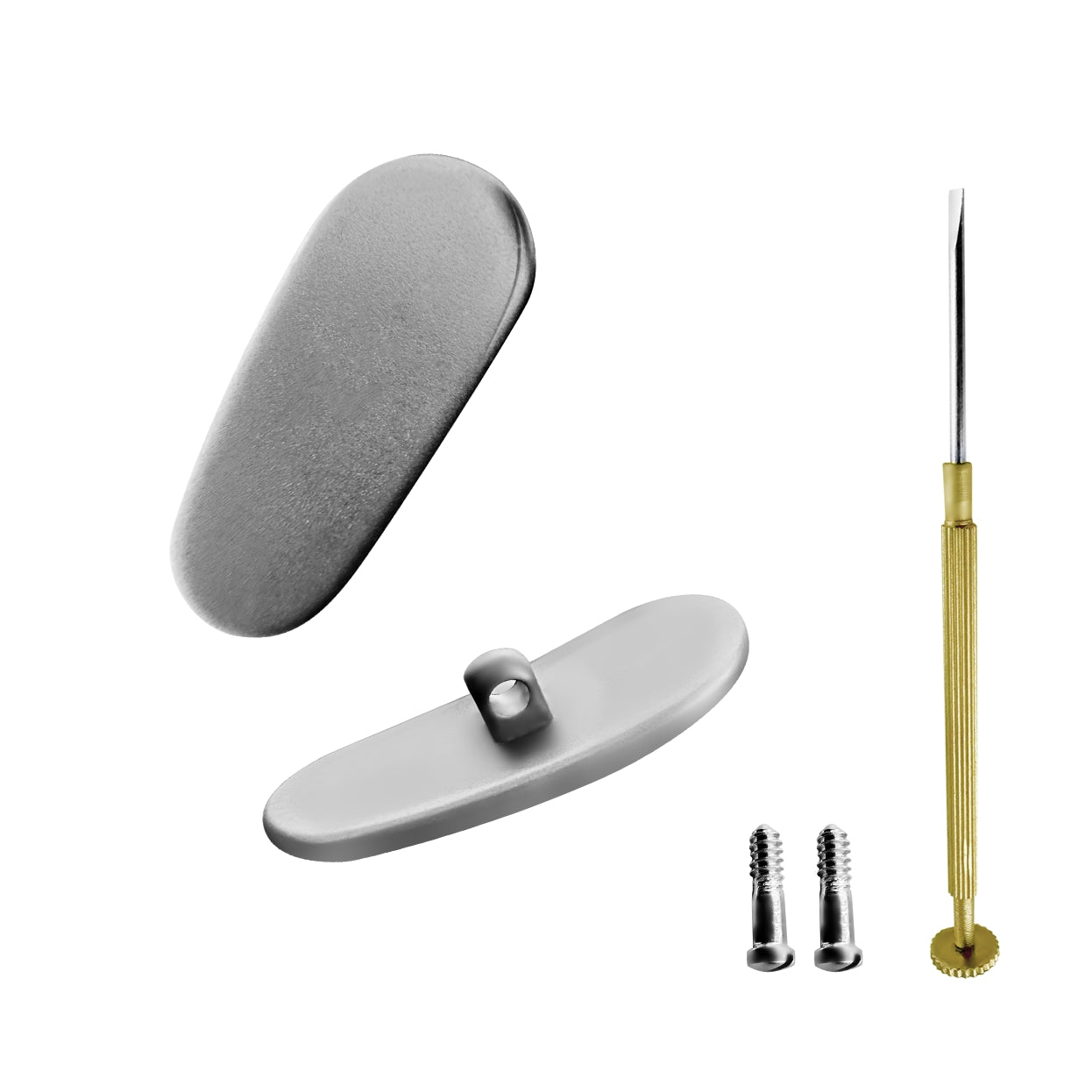 Replacement For Ray Ban Titanium Nose Pads Sunglasses Eyewear With Screw And Screwdriver 16mm Silver