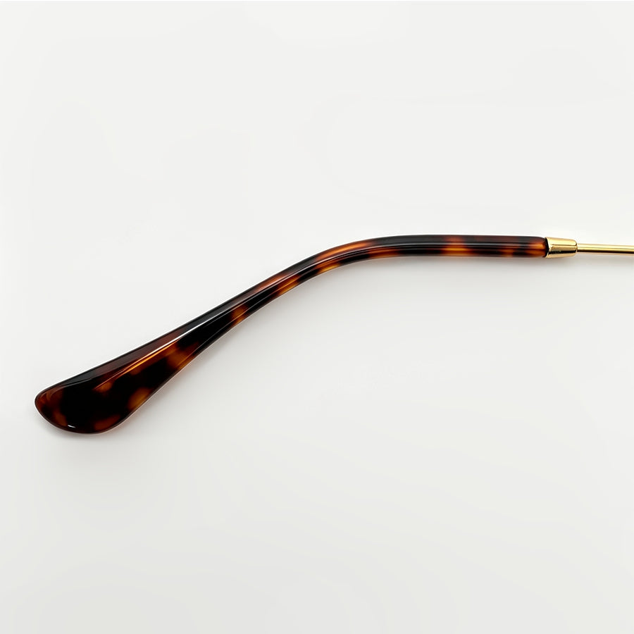 Replacement Temple Arms for Ray-Ban RB3447 Round Metal RB3547N RB3548N RB3647N Sunglasses Gold&Amber