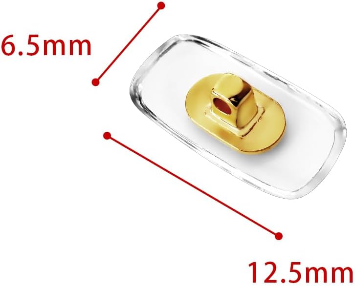 Compatible MontBlanc Screw-In Replacement Nose Pads | Soft Silicone 13mm Gold