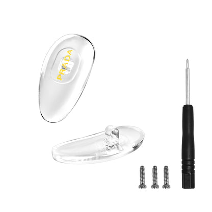 2 Pair Replacement For Prada Nose Pads Sunglasses Eyewear With Screw And Screwdriver 16.5mm Gold 4pcs