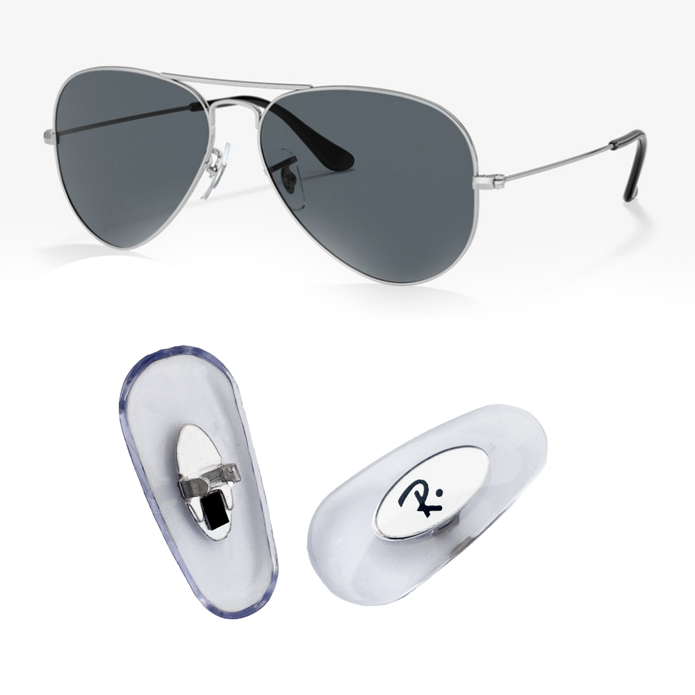 Ray-Ban Aviator Replacement Nose Pads 16mm Silver – RB3025 RB3026 RB3044 RB3136 Clip-On Repair Kit