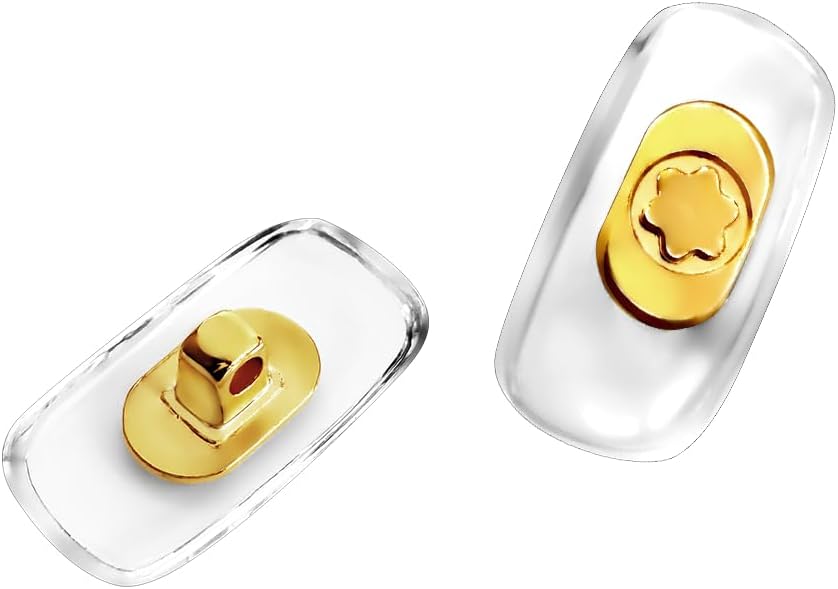 Compatible MontBlanc Screw-In Replacement Nose Pads | Soft Silicone 13mm Gold