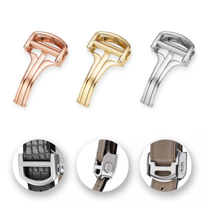 Buckle Clasp Band Replacement For Cartier Santos Stainless Steel Deployment Strap Buckle Watch Clasp OEM Stainless Steel 18mm