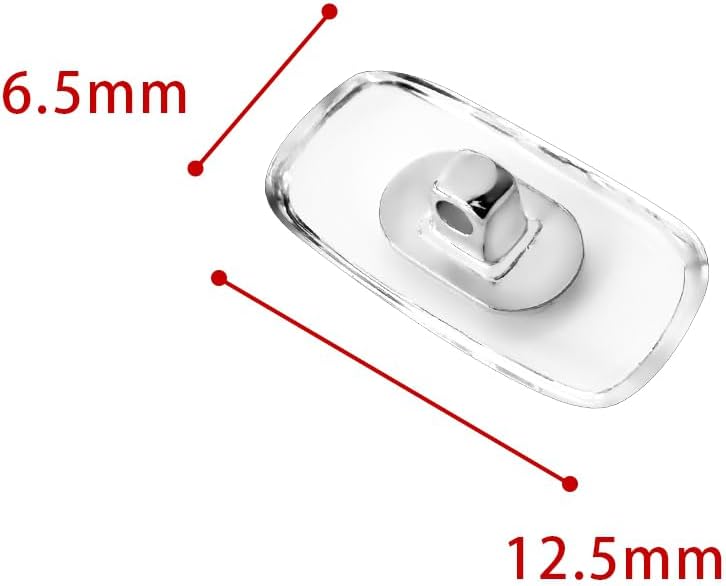 Compatible MontBlanc Screw-In Replacement Nose Pads | Soft Silicone 13mm Silver
