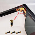 Ray Ban RB3507 RB2716 RB3016 Clubmaster Replacement Back Side Lenses Screws 4 with Screwdriver 1 (Golden, Temple Hinge Screws)