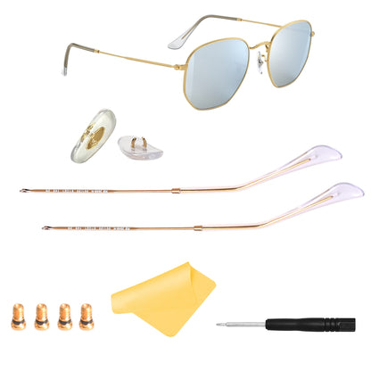 Eyeglasses Temple Arm For Ray Ban RB6448 Hexagonal Optics RB3447V Round Metal Optics Eyeglasses