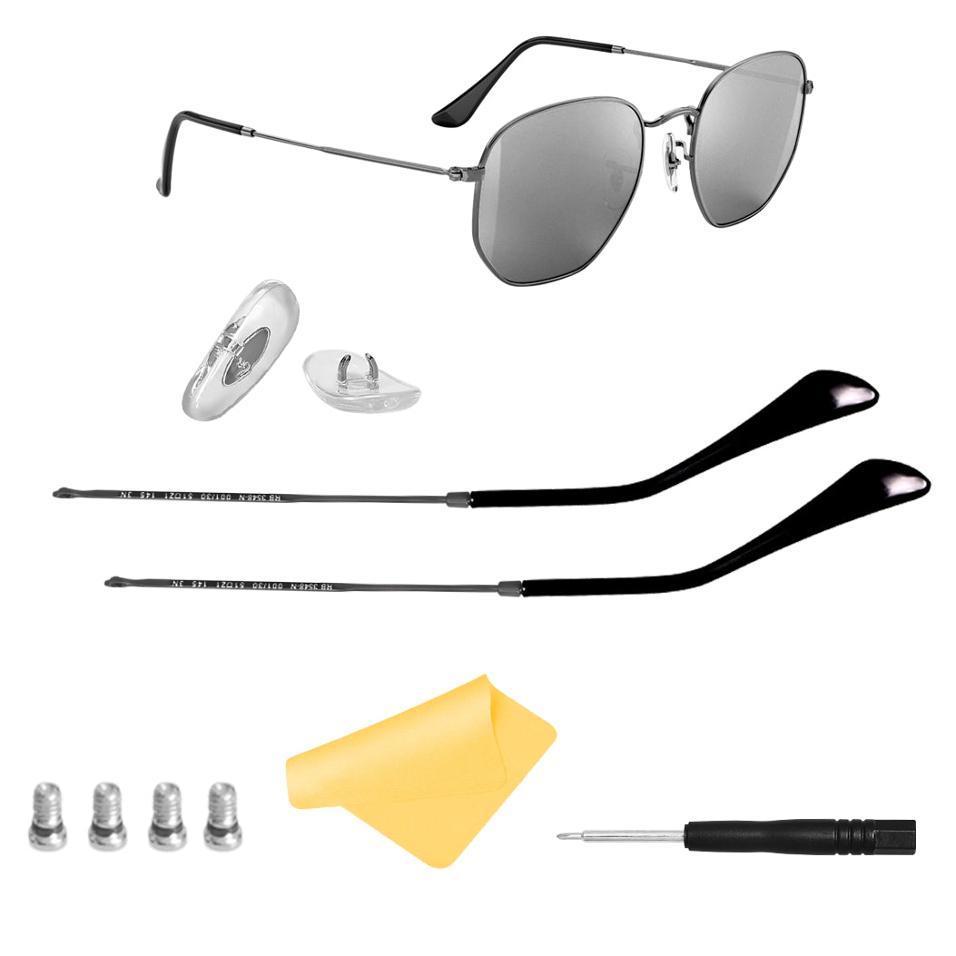 Eyeglasses Temple Arm For Ray Ban RB6448 Hexagonal Optics RB3447V Round Metal Optics Eyeglasses